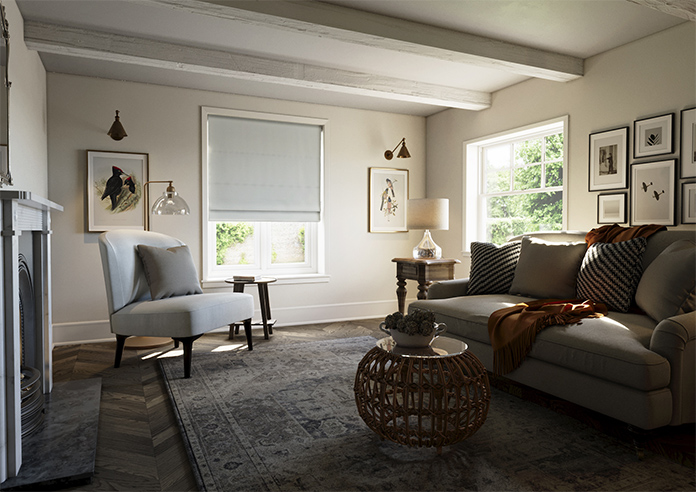 Harris, Feather Grey - Roman Blind - Image 6